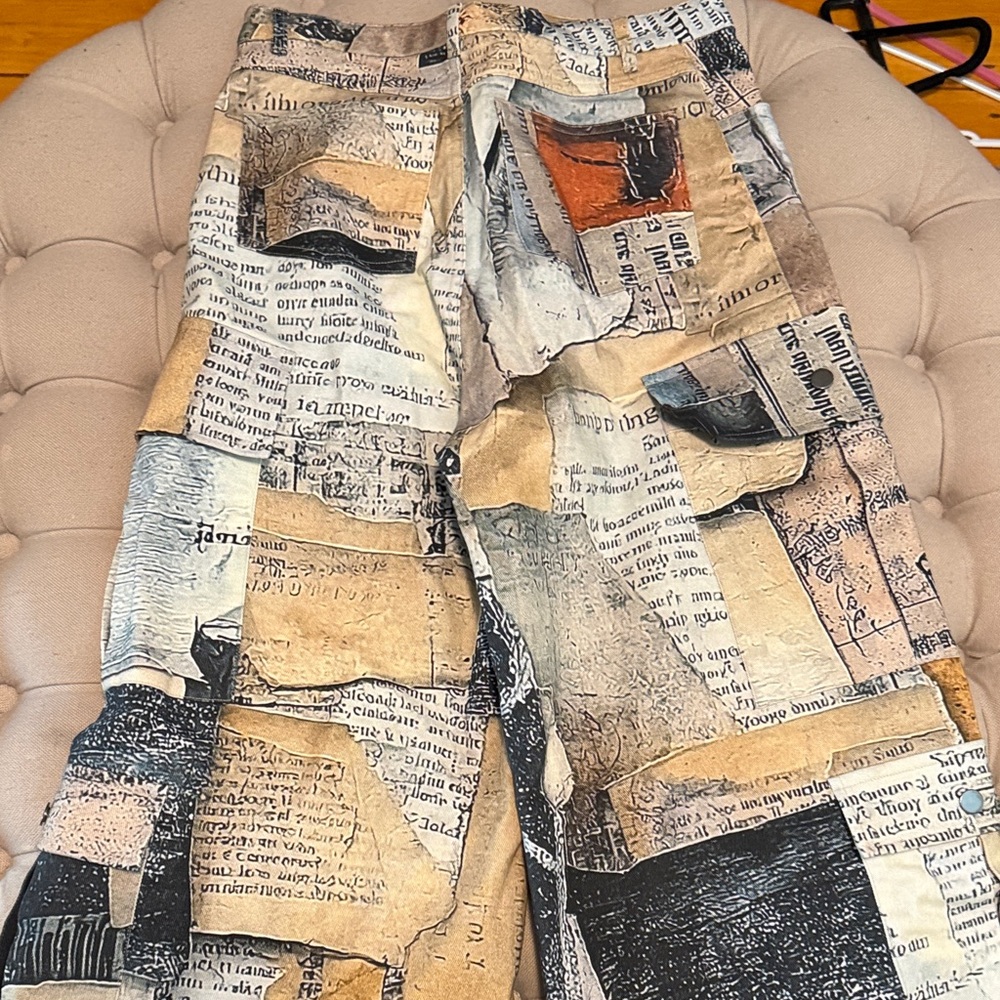 Patchwork Wide Leg Pants - image 5